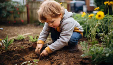 child gardening